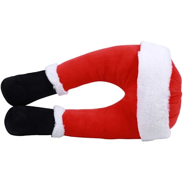 Joulupukin ja tontun jalat, plushiset täytetyt jalat kengillä