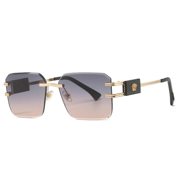2024 Lyxiga märkesdesigner solglasögon Mode Retro Fyrkantiga Ramlösa PC-glasögon Utomhus Visir Solglasögon C2 Fashion