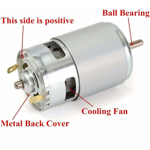 775 DC-motor 3500-9000RPM Stor Motor Kullager Hög Vridmoment Hög Effekt Låg Ljudnivå DC-motortillbehör