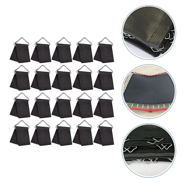 20 set med studsmattor triangelfästen Metall trianglar ringar V-formade trianglar ringar och band