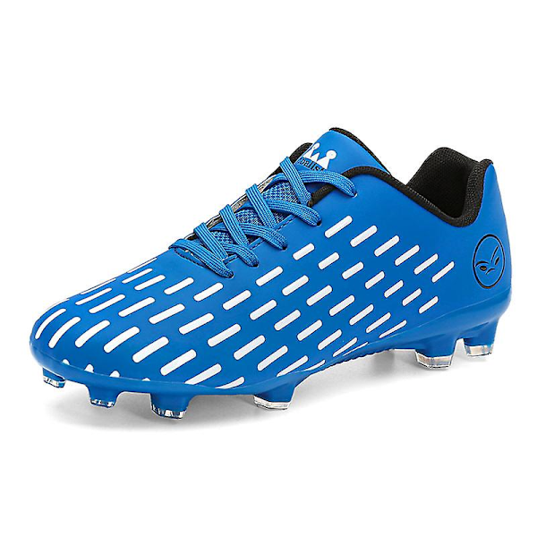 Mens Soccer Shoes Cleats Breathable Athletic Football Boots For Outdoor 3D22035 Blue EU 36