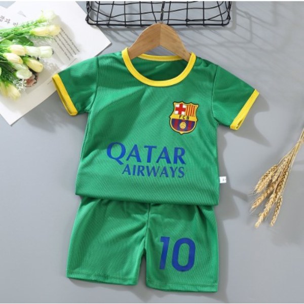 Fc Barcelona Børneuniform Fodboldtrøje Træning Kortærmet Toppe Baby f f 110