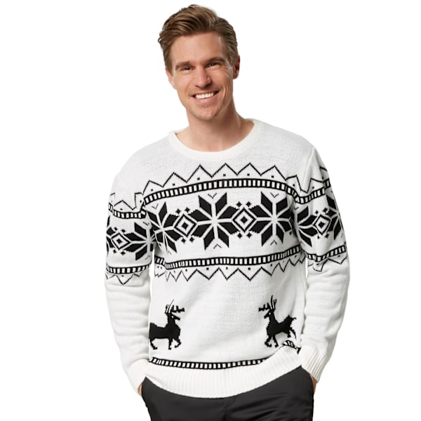 tectake Julgenser Vinterland hvit-svart White xxl