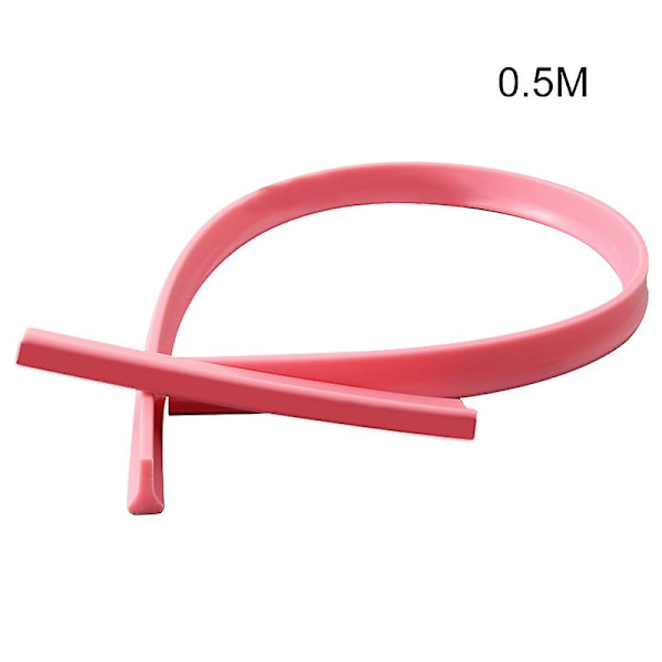 Duschdörr Dammvattenstopp Vikbar Duschtröskel Vattenbarriär Vattentät List För Badrum Pink 0.5M
