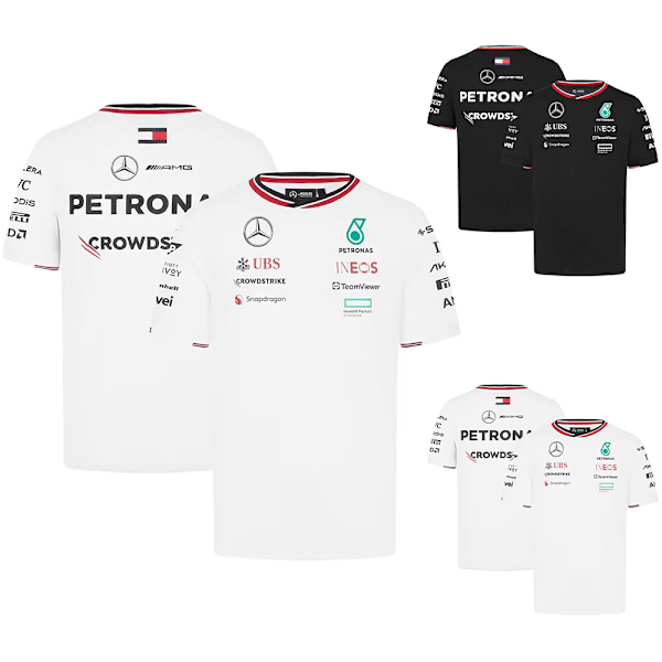 2024 F1 Officielt Team Racing T-Shirt Mænds Formel 1 Toppe Hvid White 2XL