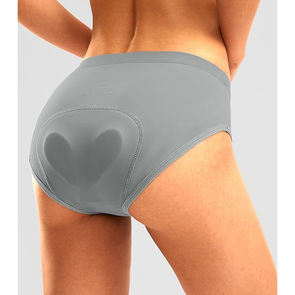 4D-pehmustetut pyöräilyalushousut naisille pyöräilyyn pyöräilyshortsit pyöräilyhousut harmaa Grey XL