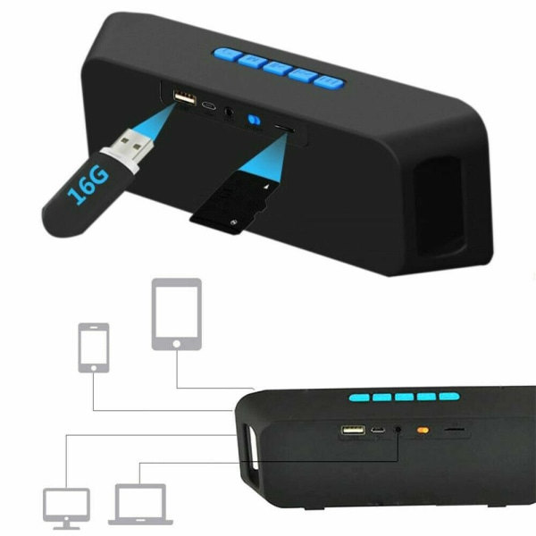 TRÅDLÖS BLUETOOTH-HÖGTALARE BÄRBAR HÖG BAS INOMHUS UTOMHUS STEREO HÖGTALARE röd