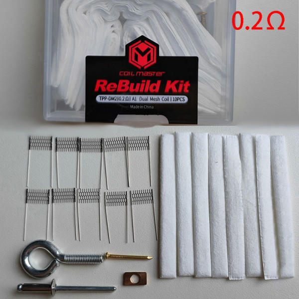 DIY Rebuild Kit TPP DM10.15ohm DM2 0.2ohm Mesh Coil Modstand 0.2Ω