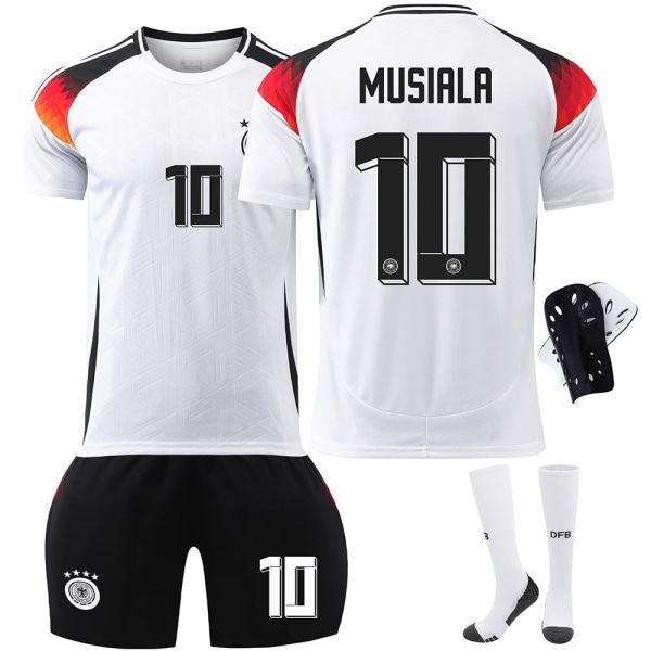 2024 tyska fotbollströja nr 13 Muller EM-tröja 7 Havertz 8 Kroos barn pojkar kostym No size socks + protective gear XL