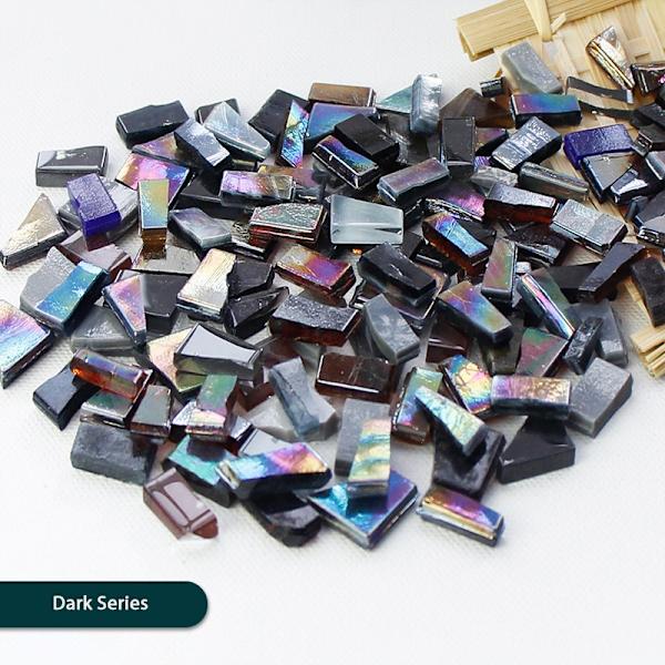 DIY Mosaik Fragment Oregelbunden Form Handgjord Sten Jade - Perfekt Dark Series