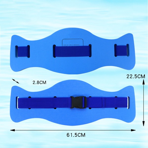 Svømning Flyde Bælte Universal EVA Justerbar Vand Aerobic Træningsbælte Voksne Børn Svømning Træningsudstyr Blå Medium Bælte (Opgraderet) Blå Blue M