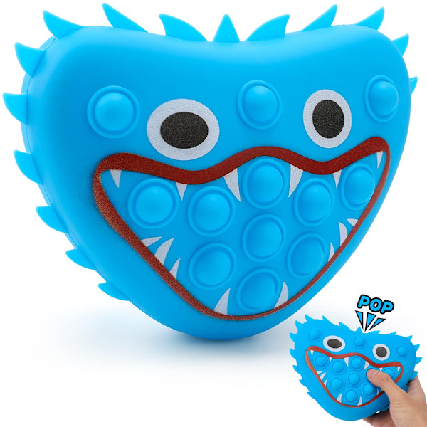 Poppy Playtime Huggy Wuggy Pop It Push Bubble Fidget -lelut Blue