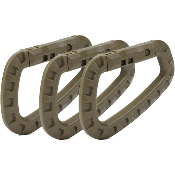 Taktiske Karabinerer Plast D-formet Karabiner Spenner Låsing Ca IC