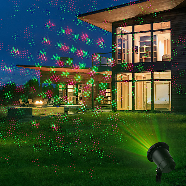 Udendørs vandtæt laserlys stjernehimmel fjernbetjening lys EU Plug