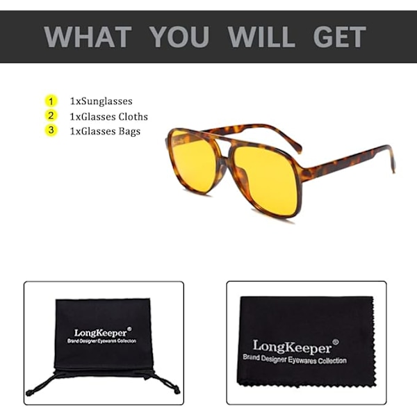Lange Retro Polariserende Solbriller