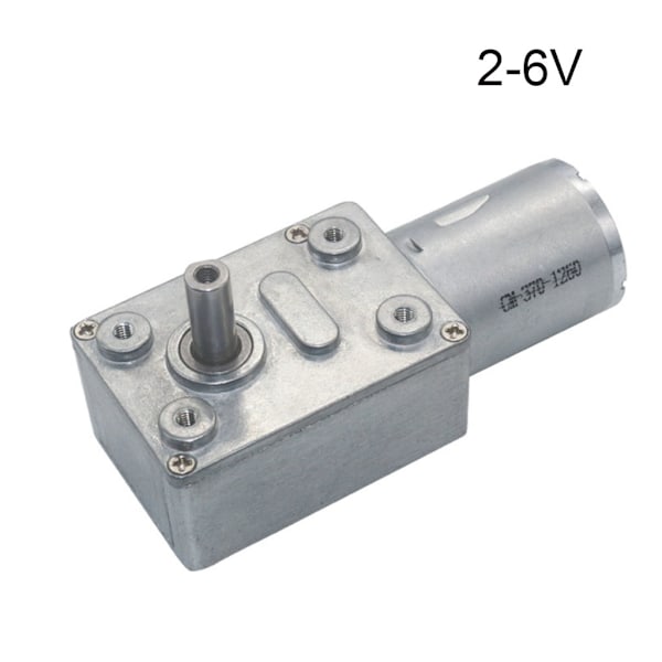 JGY370 2 RPM - 375 RPM Suurivääntöinen Nopeudenvaihtaja 6V/12V24V Metallimatohammaspyörämoottori Käännettävä Matohammaspyörämoottori Hidas Nopeus 2 2 12V