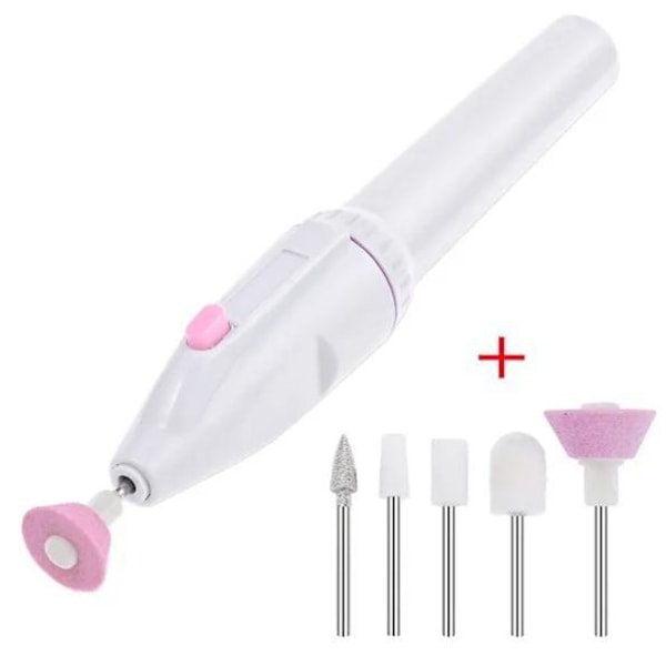 Elektrisk neglefil - elfil - 5 bits inkludert Hvit 50