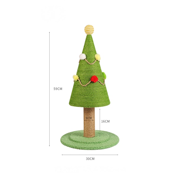 Kattklösträd Tall Pine Cedar Jul Kattklösträd för Vuxna Stora Katter Kattklösträd Söt Leksak Kattunge Katt Sisal Kattklösträd