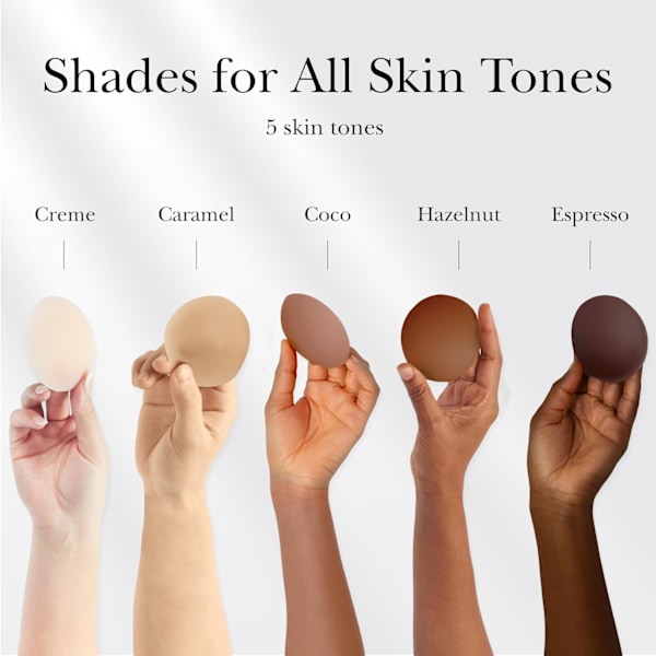 Nännien peittimet - Tarttuvat itseliimautuvat silikoniset nännien peittimet - Uudelleenkäytettävät nännien peittimet naisille matkakotelolla Crèm Crèm Cream Large (Fits D+ Cups)