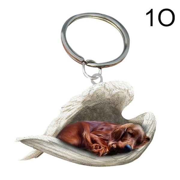 Hanging ornament key ring Cute sleeping angel dog wing pendant dog gift Approx