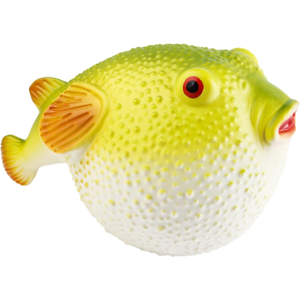 Pufferfisk Dekoration, Fiskelegetøj, Blød Gummi Pufferfisk, Pufferfisk Bade Stress