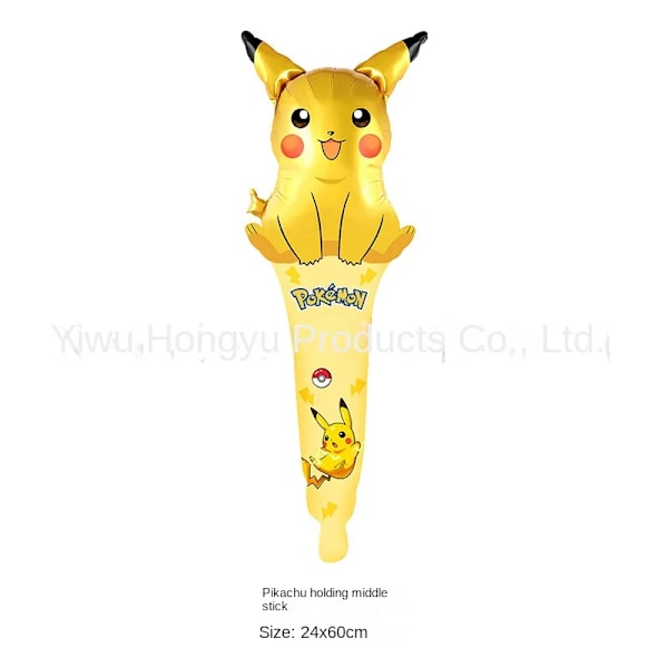 Po.Ke.Mon Ballonger Alderssett Folieballonger Lateksballonger Barnefestdekorasjon Pikachu Handheld Stick