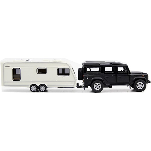 Leikkiautojen asuntoautopaketti: SUV-maasturi, perävaunu ja matkailuauto - Diecast-mallit pojille