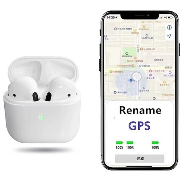 Earpods Pro 5 Trådløse Bluetooth-ørepropper Headset med Rename GPS-støtte Ios/android Hvit White 4.4*4.5*2.1cm