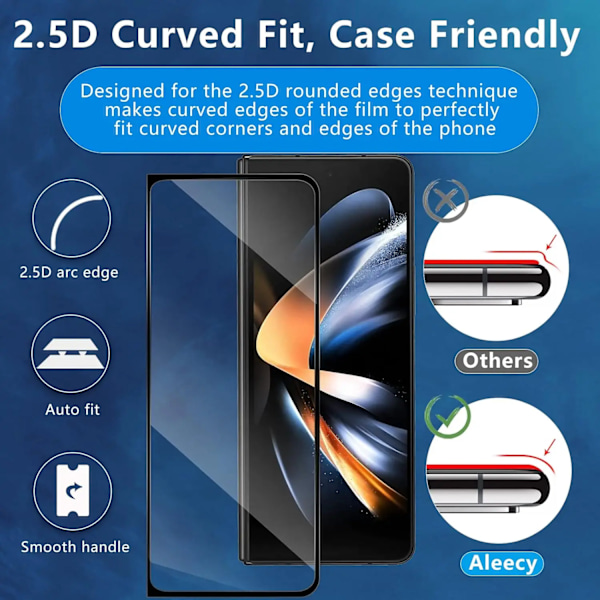 pcs herdet glass for Samsung Galaxy Z Fold 3 skjermbeskytter telefon herdet glass beskyttelsesfilm