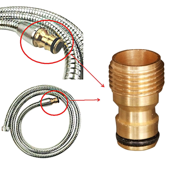 1/2\" messing hurtigkobling 5 stk./sæt Havevandslange Reparationsvandpistol koblinger