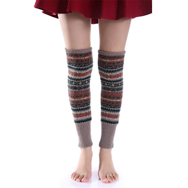 Chic leg warmers Crocheted Legging Fair Knee high knitted warmer sock - high quality