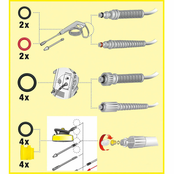 20 Karcher O-rengas Hd Hds Letku Suutin Jet Lance Vara O-renkaat Se