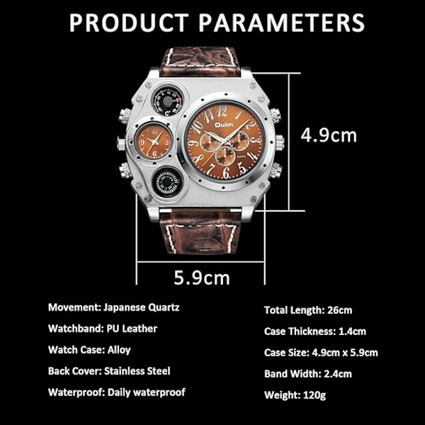 Stilful Rundt Ur Display Termometer Dobbelt Timer