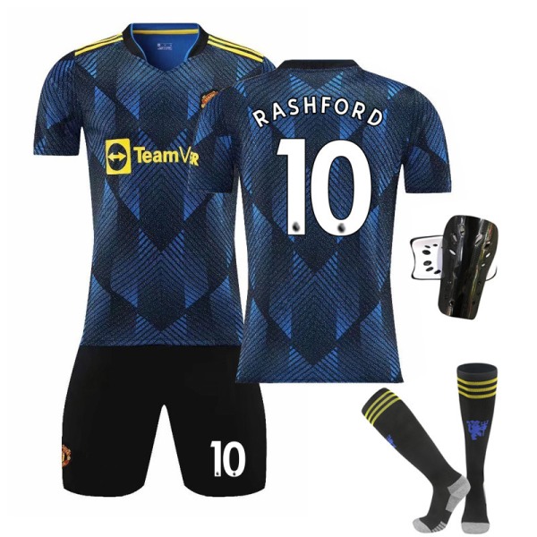 21-22 Second Away Royal Blue Fodboldtrøje Børne- og voksenstørrelser Primær- og sekundærskoleelever Træningstrøje Nr. 7 Stjerne No number socks 2XL#