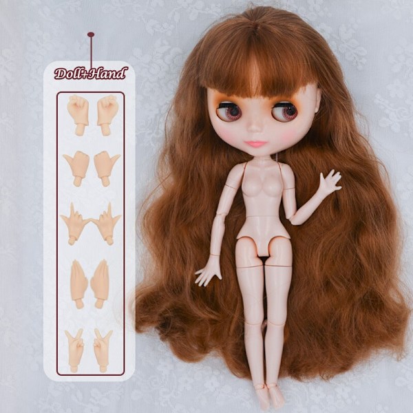 Neo Blyth Doll Anpassad NBL Glansig Ansikte, 1/6 OB24 BJD Blyth Doll Anpassad Blyth Dockor för Flickor, Present för Samling NBL09 HNBL08
