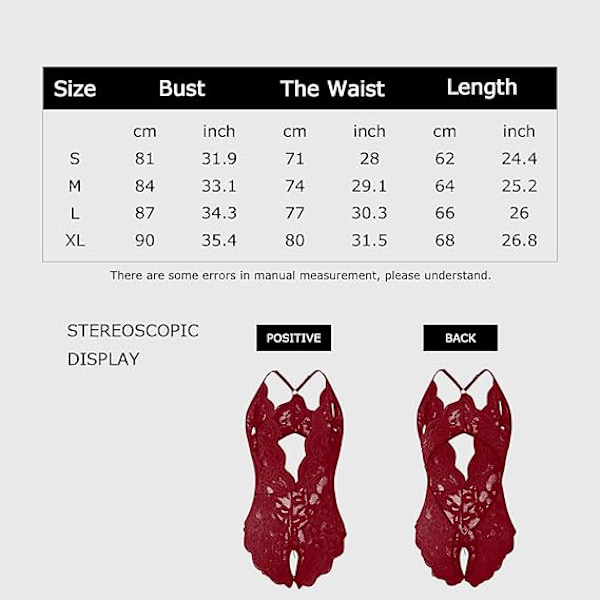 Kvinnors sexiga one piece stygg underkläder djup V-ringning transparent rygglös pyjamas