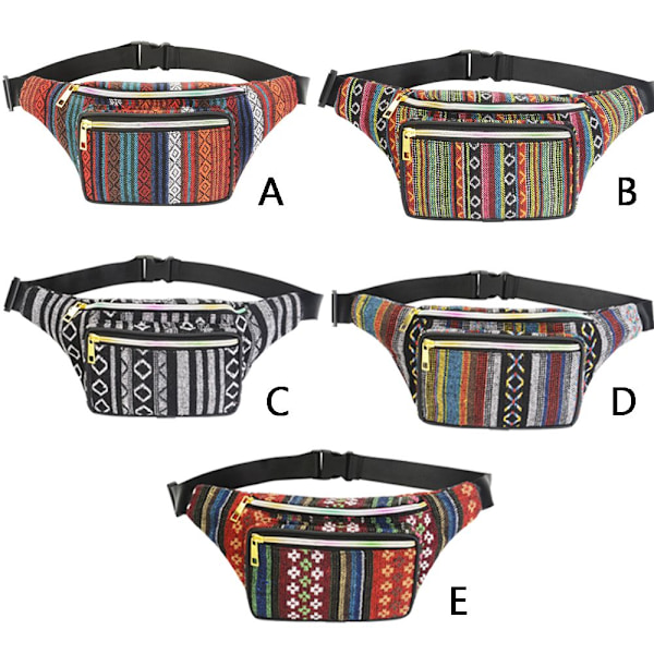 Boho Fanny Pack Bröstväska Midjeväska C