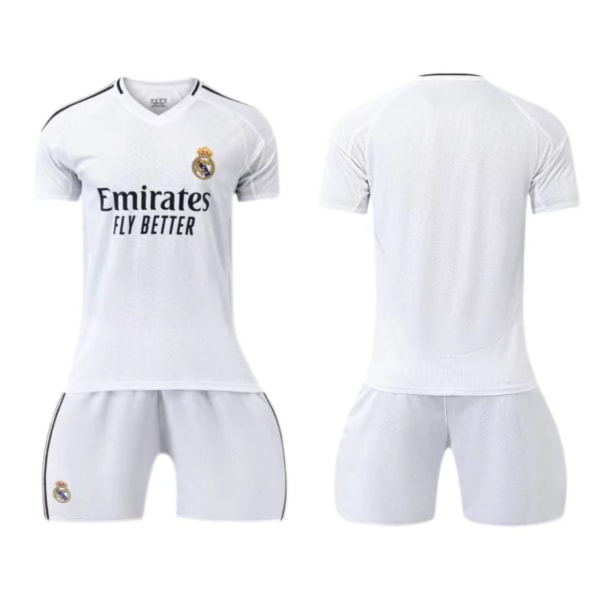 -Real Madrid hemmatröja 24-25 barn vuxen kostym fotbollströja No size socks + protective gear L