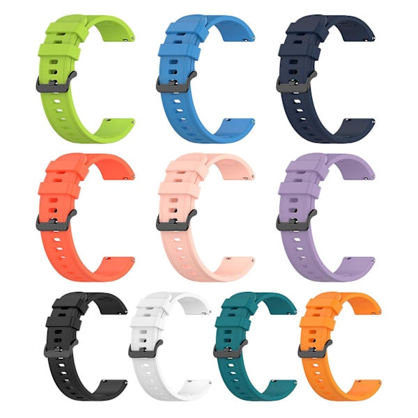 Blødt silikonearmbånd 20/22mm Smartwatch Udskiftningsrem Tilbehør til Amazfit Gtr 2e/gts 2e/bip/bip U Grøn Green 22 mm