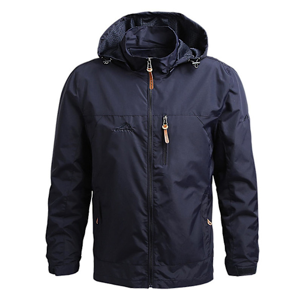 Vindtætte Jakker Til Mænd Voksne Mænds Letvægts Blødskalsjakke Til Vandreture Rejser Afslappet Tøj 4XL Dark Blue