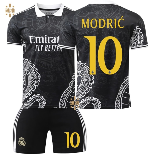 23-24 Real Madrid fodboldtrøje drage version nr. 7 Vinicius 5 Bellingham 11 Rodrigo børnetrøje No. 5 socks + protective gear XXXL
