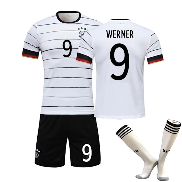 2021 Tysk landshold nr. 13 Muller fodboldtrøje sæt til mænd og kvinder, voksne og børn, konkurrenceuniform, træningspersonlig trøje 2021 Germany No. 9 20