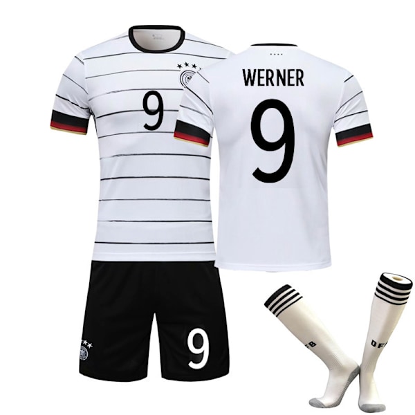 Fotballdraktsett for menn, kvinner og barn - Tysklands landslag nr. 13 Muller - 2021 - Konkurransedrakt - Treningsdrakt - Personligisert drakt 2021 German Socks No. 9 16