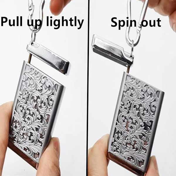 Mini kannettava metallinen tuhkakuppi hajuton taskutuhkakuppi taskutuhkakuppi avaimenperällä matkustamiseen ja ulkoiluun