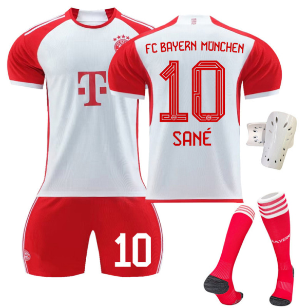 23-24 Bayern hjemme rød og hvid fodbolduniform nr. 9 Kane nr. 10 Sane 25 Muller 42 Musiala trøje Bayern home stadium No. 42 #2XL