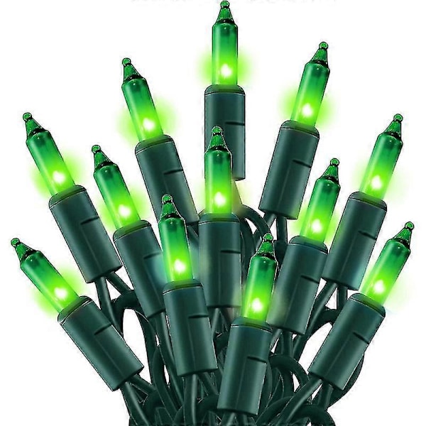 Julemini-lysstreng, 50 LED-lysstreng med UL-certificering Green