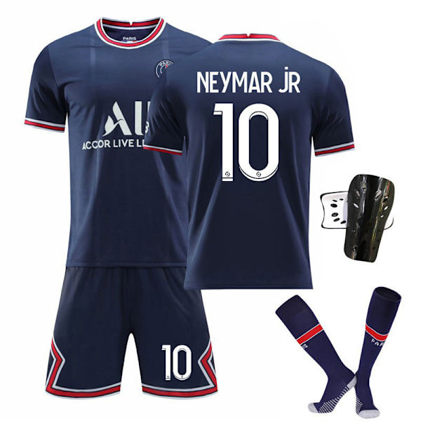 21-22 Pariisin kotipaita nro 30 Messi nro 7 Mbappe nro 10 Neymar jalkapallopaita urheiluasu Paris home number 10 with socks 22#