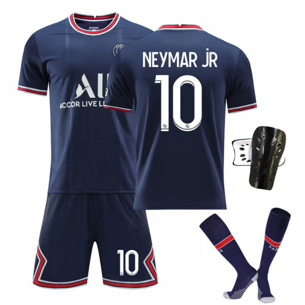 21-22 Pariisin kotipaita nro 30 Messi nro 7 Mbappe nro 10 Neymar jalkapallopaita urheiluasu Paris home number 4 with socks XL#