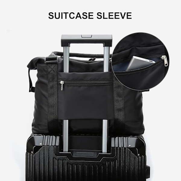 Sports Rejsetaske Duffel Bag Dame Stor Sportstaske, Weekendtaske Flyrejse Håndbagage, Dame Strandtaske Overnatningstaske