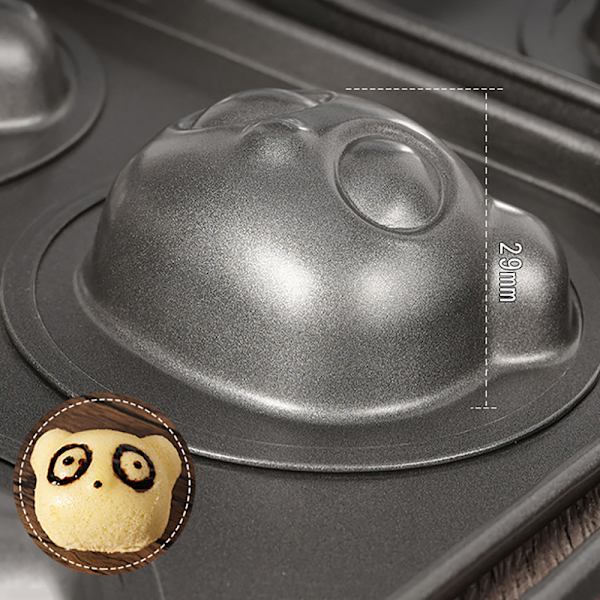 Bjørnebageform Non-stick Kulstofstål DIY e Slikkage M A 6 Hole